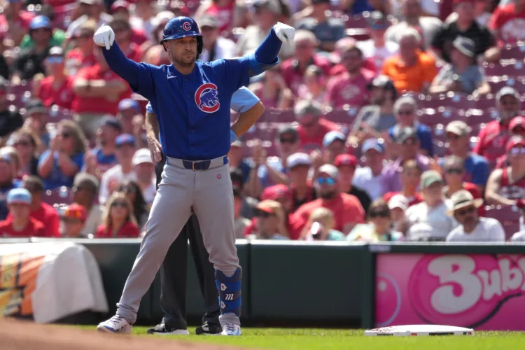 Foul ball hits Cub in face